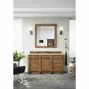 James Martin Vanities Bristol 60in Single Vanity, Saddle Brown w/ 3 CM Eternal Marfil Quartz Top 157-V60S-SBR-3EMR